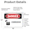 Signmission Corrosive Danger Sign, Vinyl Decal, 18in W x 12in L, 2PK OS-2PACK-DS-D-1218-L-2003 - alternate 4